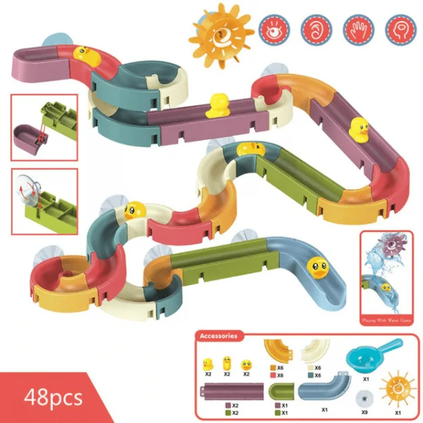 Marble Race Run Assembling Track 48pcs