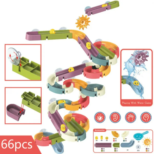 Marble Race Run Assembling Track 66pcs